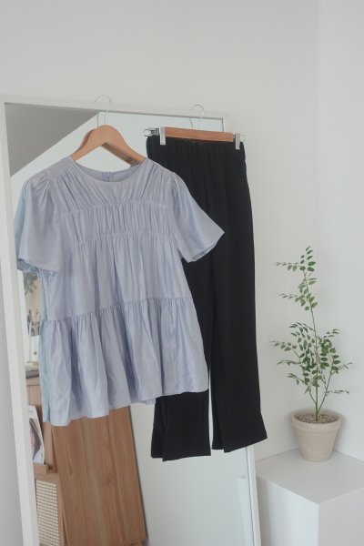 清涼抓皺blouse