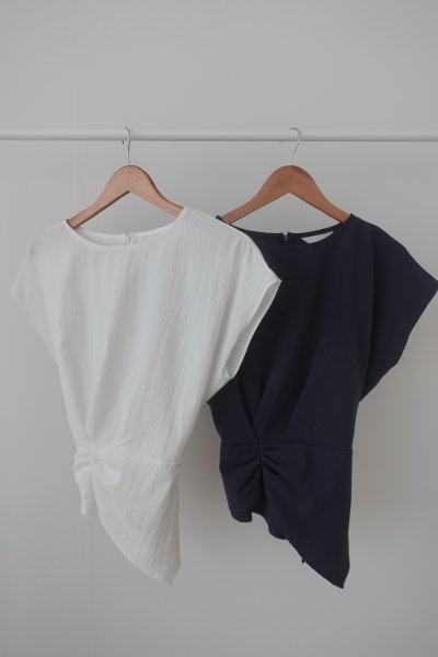 簡約修身不規則blouse