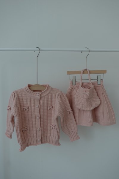 〔新色到〕 蝴蝶結針織套裝(附小包)