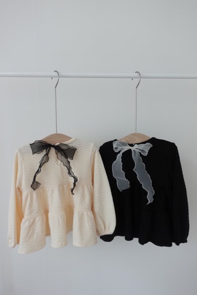 後綁蝴蝶結蛋糕blouse