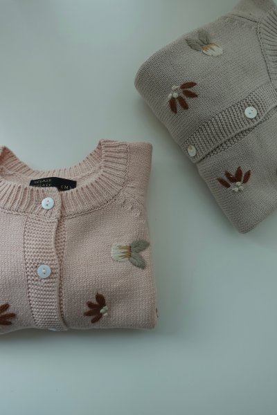 厚磅刺繡針織外套