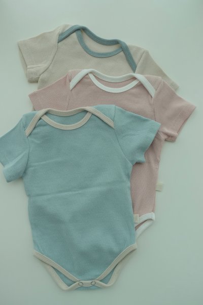 Baby) 莫代爾棉短袖包屁衣