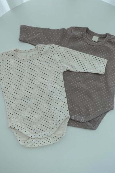 純棉點點包屁衣（帽子set）