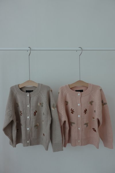 厚磅刺繡針織外套